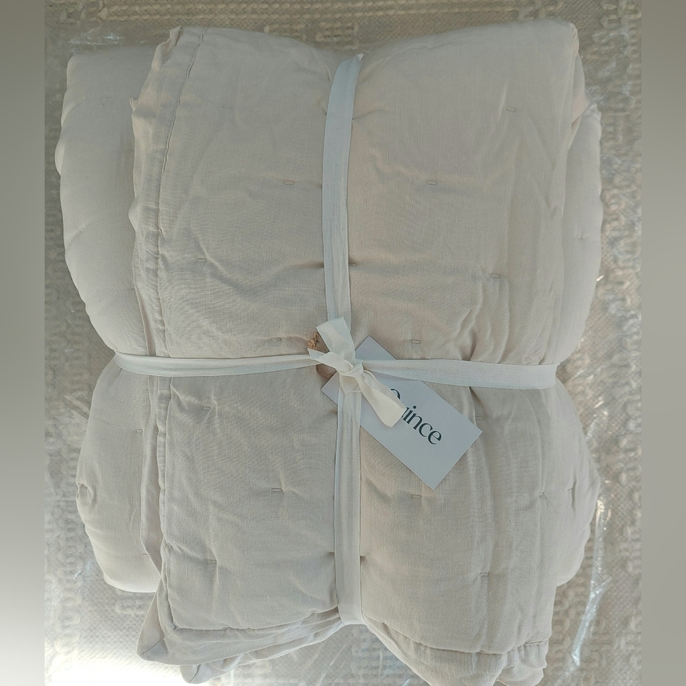 NWT! Quince Linen Sand Dream Quilt & 2 Sham Set ! Sz. King/ Cal King! (161) - Picture 7 of 12